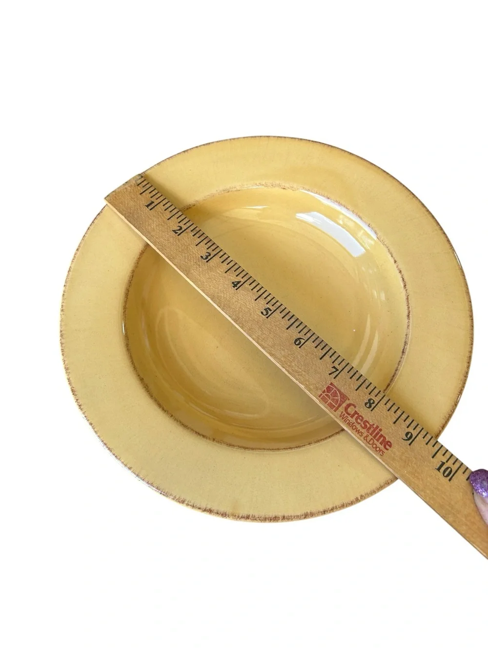 Pier 1 Imports Toscana Gold Wide Rim Soup, Pasta or Salad Bowl 9.5” Hand Painted
